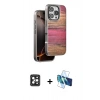MARSİLYAN™- iPhone 16 Pro Max Kılıf Atlas Minimal Özel Seri - Siyah 3D Antistatik Seramik Nano Ekran Koruyucu + PVD Metal Kamera Lens - SH