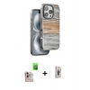 MARSİLYAN™- iPhone 16 Pro Max Kılıf Atlas Minimal Özel Seri - Siyah Bilvis 3D Cam Ekran Koruyucu + Raze Metal Kamera Lens - NLGY