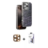 MARSİLYAN™- iPhone 16 Pro Max Kılıf Atlas Minimal Özel Seri - Siyah Bilvis 3X AR Hayalet Cam Ekran Koruyucu + Pers Alüminyum Kamera Lens - CLTM