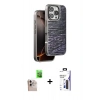 MARSİLYAN™- iPhone 16 Pro Max Kılıf Atlas Minimal Özel Seri - Siyah Bilvis 3X AR Hayalet Cam Ekran Koruyucu + Raze Metal Kamera Lens - NLGY
