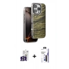 MARSİLYAN™- iPhone 16 Pro Max Kılıf Atlas Minimal Özel Seri - Siyah Bilvis 3X AR Hayalet Cam Ekran Koruyucu + Bilvis Titan Kamera Lens - TMGI
