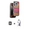 MARSİLYAN™- iPhone 16 Pro Max Kılıf Atlas Minimal Özel Seri - Siyah Bilvis 3X AR Hayalet Cam Ekran Koruyucu + PVD Metal Kamera Lens - SH