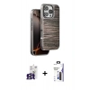 MARSİLYAN™- iPhone 16 Pro Max Kılıf Atlas Minimal Özel Seri - Siyah Bilvis 3X AR Hayalet Cam Ekran Koruyucu + Bilvis Titan Kamera Lens - TMGI