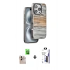MARSİLYAN™- iPhone 16 Pro Max Kılıf Atlas Minimal Özel Seri - Siyah Bilvis 3X AR Hayalet Cam Ekran Koruyucu + Raze Metal Kamera Lens - NLGY