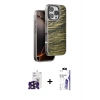 MARSİLYAN™- iPhone 16 Pro Max Kılıf Atlas Minimal Özel Seri - Siyah Bilvis 3X AR HD Cam Ekran Koruyucu + Bilvis Titan Kamera Lens - SH
