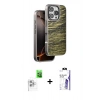 MARSİLYAN™- iPhone 16 Pro Max Kılıf Atlas Minimal Özel Seri - Siyah Bilvis 3X AR HD Cam Ekran Koruyucu + Raze Metal Kamera Lens - BZ