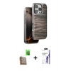 MARSİLYAN™- iPhone 16 Pro Max Kılıf Atlas Minimal Özel Seri - Siyah Bilvis 3X AR HD Cam Ekran Koruyucu + Raze Metal Kamera Lens - CLTM