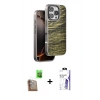 MARSİLYAN™- iPhone 16 Pro Max Kılıf Atlas Minimal Özel Seri - Siyah Bilvis 3X AR HD Cam Ekran Koruyucu + Raze Metal Kamera Lens - CLTM