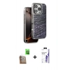 MARSİLYAN™- iPhone 16 Pro Max Kılıf Atlas Minimal Özel Seri - Siyah Bilvis 3X AR HD Cam Ekran Koruyucu + Raze Metal Kamera Lens - CLTM