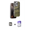 MARSİLYAN™- iPhone 16 Pro Max Kılıf Atlas Minimal Özel Seri - Siyah Bilvis 5in1 3D Magic Cam Ekran Koruyucu + PVD Metal Kamera Lens - GD
