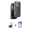 MARSİLYAN™- iPhone 16 Pro Max Kılıf Atlas Minimal Özel Seri - Siyah Bilvis 5in1 3D Magic Cam Ekran Koruyucu + Bilvis Titan Kamera Lens - SH