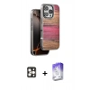 MARSİLYAN™- iPhone 16 Pro Max Kılıf Atlas Minimal Özel Seri - Siyah Bilvis 5in1 3D Magic Cam Ekran Koruyucu + PVD Metal Kamera Lens - GD