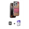 MARSİLYAN™- iPhone 16 Pro Max Kılıf Atlas Minimal Özel Seri - Siyah Bilvis 5in1 3D Magic Cam Ekran Koruyucu + PVD Metal Kamera Lens - SH