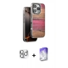 MARSİLYAN™- iPhone 16 Pro Max Kılıf Atlas Minimal Özel Seri - Siyah Bilvis 5in1 3D Magic Cam Ekran Koruyucu + Pers Alüminyum Kamera Lens - GS