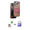MARSİLYAN™- iPhone 16 Pro Max Kılıf Atlas Minimal Özel Seri - Siyah Bilvis 5in1 5D Magic Hayalet Cam Ekran Koruyucu + Raze Metal Kamera Lens - NLGY