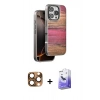 MARSİLYAN™- iPhone 16 Pro Max Kılıf Atlas Minimal Özel Seri - Siyah Bilvis 5in1 5D Magic Hayalet Cam Ekran Koruyucu + Pers Alüminyum Kamera Lens - CLTM
