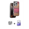 MARSİLYAN™- iPhone 16 Pro Max Kılıf Atlas Minimal Özel Seri - Siyah Bilvis 5in1 5D Magic Hayalet Cam Ekran Koruyucu + Pers Alüminyum Kamera Lens - GI