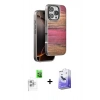 MARSİLYAN™- iPhone 16 Pro Max Kılıf Atlas Minimal Özel Seri - Siyah Bilvis 5in1 5D Magic Hayalet Cam Ekran Koruyucu + Beyaz Raze Metal Kamera Lens