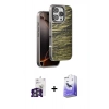 MARSİLYAN™- iPhone 16 Pro Max Kılıf Atlas Minimal Özel Seri - Siyah Bilvis 5in1 5D Magic Hayalet Cam Ekran Koruyucu + Bilvis Titan Kamera Lens - GS