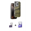 MARSİLYAN™- iPhone 16 Pro Max Kılıf Atlas Minimal Özel Seri - Siyah Bilvis 5in1 5D Magic Hayalet Cam Ekran Koruyucu + Bilvis Titan Kamera Lens - TMGI