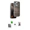 MARSİLYAN™- iPhone 16 Pro Max Kılıf Atlas Minimal Özel Seri - Siyah Bilvis Hayalet Cam Ekran Koruyucu + Raze Metal Kamera Lens - SH