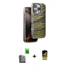 MARSİLYAN™- iPhone 16 Pro Max Kılıf Atlas Minimal Özel Seri - Siyah Buffer Cam Ekran Koruyucu + Siyah Raze Metal Kamera Lens