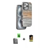 MARSİLYAN™- iPhone 16 Pro Max Kılıf Atlas Minimal Özel Seri - Siyah Buffer Cam Ekran Koruyucu + Siyah Raze Metal Kamera Lens