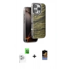 MARSİLYAN™- iPhone 16 Pro Max Kılıf Atlas Minimal Özel Seri - Siyah Buffer Hayalet Cam Ekran Koruyucu + Raze Metal Kamera Lens - BZ