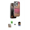MARSİLYAN™- iPhone 16 Pro Max Kılıf Atlas Minimal Özel Seri - Siyah Buffer Hayalet Cam Ekran Koruyucu + Çöl Titanyum Raze Metal Kamera Lens