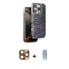 MARSİLYAN™- iPhone 16 Pro Max Kılıf Atlas Minimal Özel Seri - Siyah Joko Magic 5D Cam + Pers Alüminyum Kamera Lens - CLTM