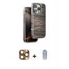 MARSİLYAN™- iPhone 16 Pro Max Kılıf Atlas Minimal Özel Seri - Siyah Joko Magic 5D Cam + Pers Alüminyum Kamera Lens - CLTM