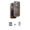 MARSİLYAN™- iPhone 16 Pro Max Kılıf Atlas Minimal Özel Seri - Siyah Joko Magic 5D Cam + PVD Metal Kamera Lens - GD