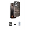 MARSİLYAN™- iPhone 16 Pro Max Kılıf Atlas Minimal Özel Seri - Siyah Joko Magic 5D Cam + PVD Metal Kamera Lens - GS