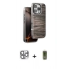 MARSİLYAN™- iPhone 16 Pro Max Kılıf Atlas Minimal Özel Seri - Siyah Joko Magic 5D Hayalet Cam + Pers Alüminyum Kamera Lens - GI
