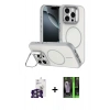 MARSİLYAN™- iPhone 16 Pro Max Kılıf Çekirdek Klasik - Şeffaf 360 Full Body Arka Koruyucu + Bilvis Titan Kamera Lens - GS