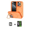 MARSİLYAN™- iPhone 16 Pro Max Kılıf Çekirdek Klasik - Şeffaf 360 Full Body Arka Koruyucu + PVD Metal Kamera Lens - GS