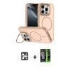 MARSİLYAN™- iPhone 16 Pro Max Kılıf Çekirdek Klasik - Şeffaf 360 Full Body Arka Koruyucu + PVD Metal Kamera Lens - GS