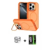 MARSİLYAN™- iPhone 16 Pro Max Kılıf Çekirdek Klasik - Şeffaf 360 Full Body Arka Koruyucu + Pers Alüminyum Kamera Lens - GS