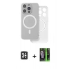 MARSİLYAN™- iPhone 16 Pro Max Kılıf Çekirdek Klasik - Şeffaf 360 Full Body Arka Koruyucu + Siyah PVD Metal Kamera Lens