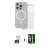 MARSİLYAN™- iPhone 16 Pro Max Kılıf Çekirdek Klasik - Şeffaf 360 Full Body Arka Koruyucu + Bilvis Titan Kamera Lens - TMGI