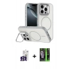 MARSİLYAN™- iPhone 16 Pro Max Kılıf Çekirdek Klasik - Şeffaf 360 Full Body Arka Koruyucu + Bilvis Titan Kamera Lens - TMGI