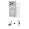 MARSİLYAN™- iPhone 16 Pro Max Kılıf Çekirdek Klasik - Şeffaf Pasifik Cam Ekran Koruyucu + Bilvis Titan Kamera Lens - TMGI