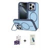 MARSİLYAN™- iPhone 16 Pro Max Kılıf Çekirdek Klasik - Şeffaf Pasifik Cam Ekran Koruyucu + Bilvis Titan Kamera Lens - SH