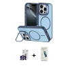 MARSİLYAN™- iPhone 16 Pro Max Kılıf Çekirdek Klasik - Şeffaf Pasifik Cam Ekran Koruyucu + Bilvis Titan Kamera Lens - TMGI