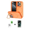 MARSİLYAN™- iPhone 16 Pro Max Kılıf Çekirdek Klasik - Siyah 360 Mat Full Body Arka Koruyucu + Raze Metal Kamera Lens - BZ