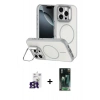 MARSİLYAN™- iPhone 16 Pro Max Kılıf Çekirdek Klasik - Siyah 360 Mat Full Body Arka Koruyucu + Bilvis Titan Kamera Lens - TMGI
