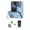 MARSİLYAN™- iPhone 16 Pro Max Kılıf Çekirdek Klasik - Siyah 360 Mat Full Body Arka Koruyucu + Çöl Titanyum Raze Metal Kamera Lens