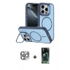 MARSİLYAN™- iPhone 16 Pro Max Kılıf Çekirdek Klasik - Siyah 360 Mat Full Body Arka Koruyucu + Pers Alüminyum Kamera Lens - GI