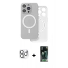 MARSİLYAN™- iPhone 16 Pro Max Kılıf Çekirdek Klasik - Siyah 360 Mat Full Body Arka Koruyucu + Pers Alüminyum Kamera Lens - GS