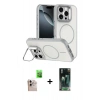 MARSİLYAN™- iPhone 16 Pro Max Kılıf Çekirdek Klasik - Siyah 360 Mat Full Body Arka Koruyucu + Raze Metal Kamera Lens - NLGY